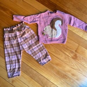 il gufo wool sweater and pant outfit (infant)